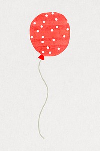 Balloon icon in cute paper cut illustration