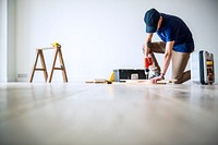 Man renovating a house