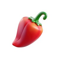 Vibrant 3D chili pepper illustration