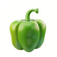 Vibrant green bell pepper illustration