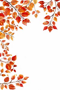 Autumn leaves frame illustration.