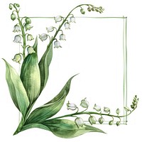 Lily of the valley frame art graphics blossom.