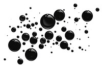 Abstract black ink droplets illustration