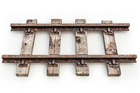 Rustic wooden railway track