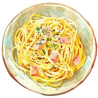 Delicious pasta watercolor illustration | Free Photo Illustration