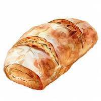 Watercolor bread loaf illustration