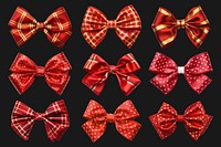 Red bow ties element set