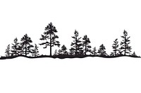 Silhouette forest tree line illustration