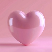 Glossy pink heart shape