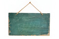 Vintage green chalkboard with rope