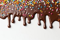 Colorful chocolate drip delight