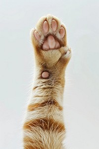 Cat paw with raised claws