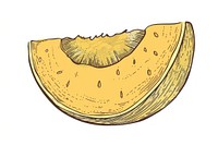 Vintage melon slice illustration