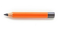 Bright orange wooden pencil