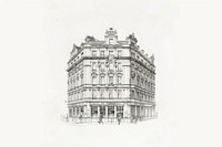 Elegant historic building illustration