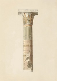 Ancient Egyptian column illustration