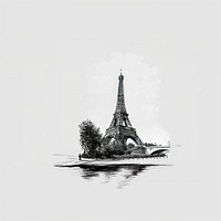 Eiffel Tower artistic sketch