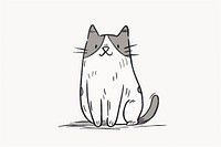 Adorable cartoon cat illustration