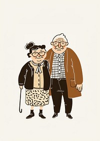 Elderly couple standing together