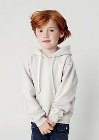 Red-haired child wearing hoodie