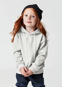 Redhead child wearing hoodie