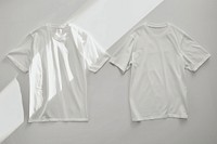 Plain white T-shirts duo