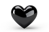 Glossy black heart illustration