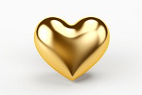 Golden heart love symbol illustration