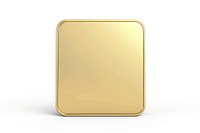 Golden square metallic blank icon