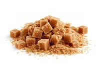 Brown sugar cubes pile