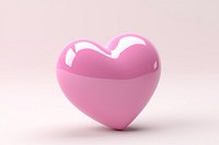 Glossy pink heart illustration