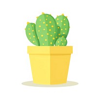 Vibrant potted cactus illustration