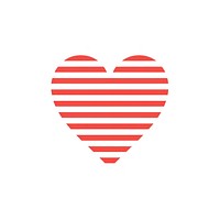 Striped heart minimalist design