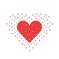 Red heart with dotted pattern