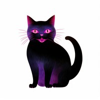 Vibrant black cat illustration