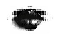 Pop art black lips illustration