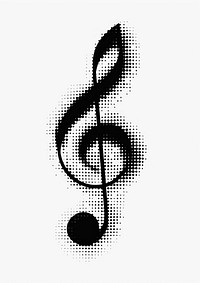 Stylized musical note illustration