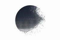 Abstract halftone circle dissolving