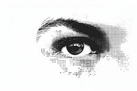 Detailed eye with halftone effect