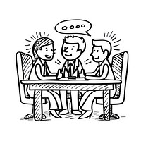 Cartoon business meeting illustration