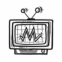 Retro television with graph