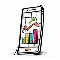 Mobile analytics growth illustration