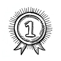 Hand-drawn first place ribbon