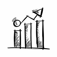 Hand-drawn growth chart illustration