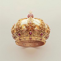 Luxurious ornate gold crown royalty