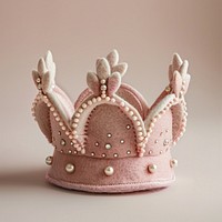 Elegant pink felt crown