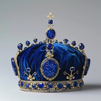 Luxurious royal blue gemstone crown