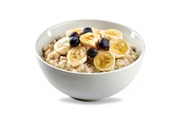 Healthy oatmeal with banana blueberries