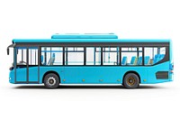 Modern blue city bus design