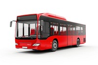 Modern red city transport bus